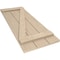 Ekena Millwork Rustic Three Board Joined Board-n-Batten Sandblasted Faux Wood Shutters w/Z-Board, 16 1/2W x 76H, PR SHUBJZ16X76SDPR - alternate 13